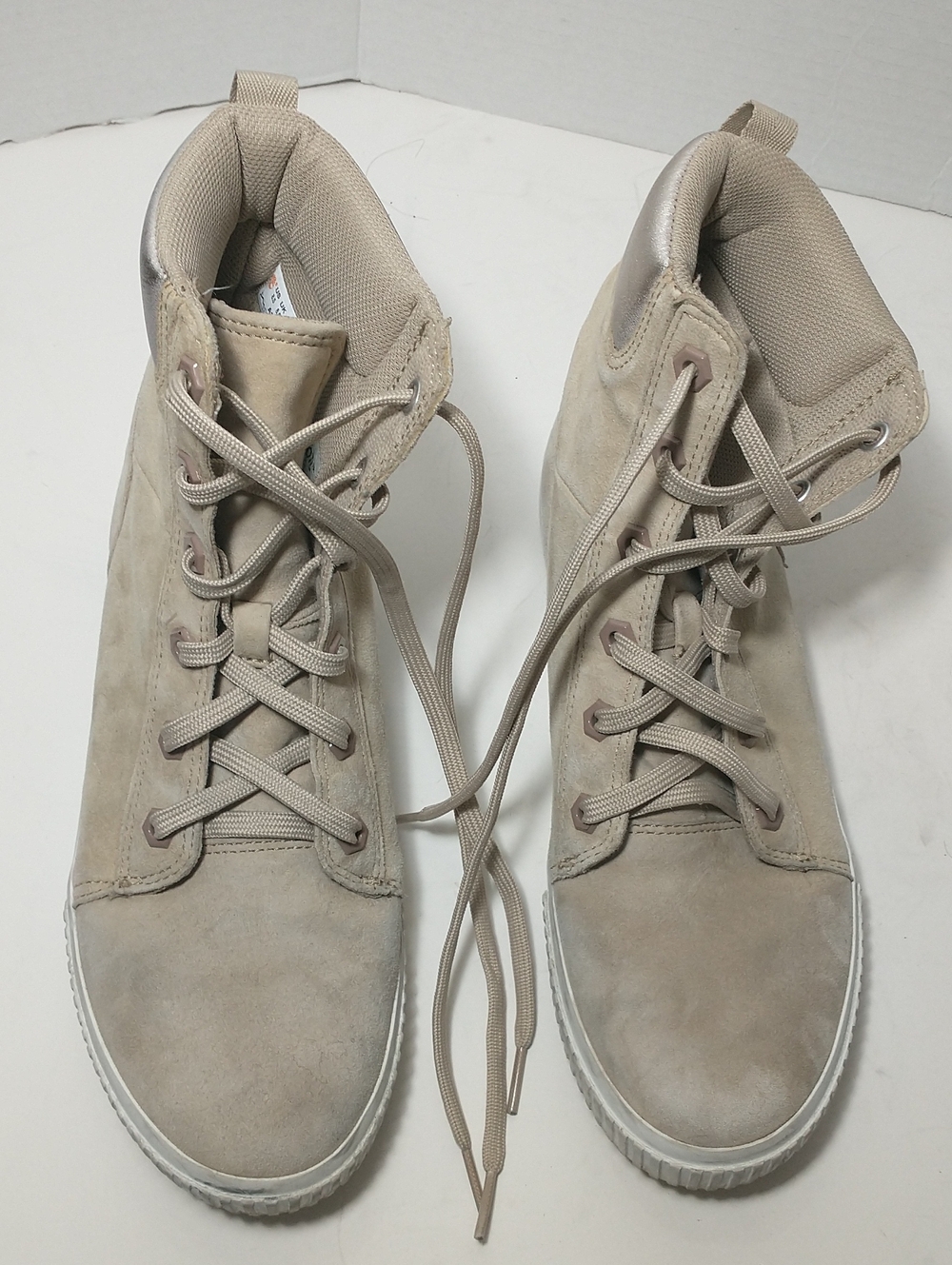 Timberland High Top Suede‎ Skylar Sneaker Boot, Cream / White, Size Women's 8.5 - Picture 9 of 11